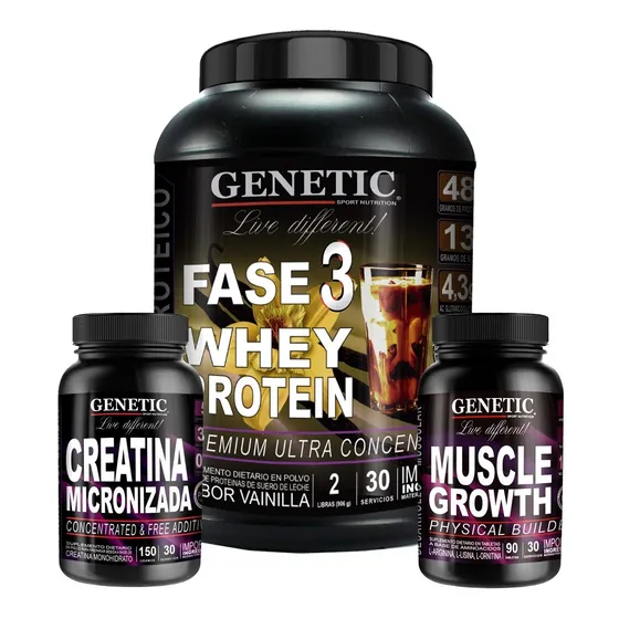 Anabol 3 Proteina Whey Fase 3 Creatina Muscle Growth Genetic