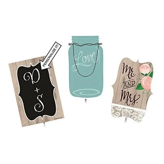 Palitos De Centro De Mesa Creativos, Boda Rustica (18 Unidad