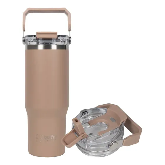 Vaso Termico 830ml Buffer Botella Agua Con Mango Acero Inox Toffe Lisa | Cuotas sin interés