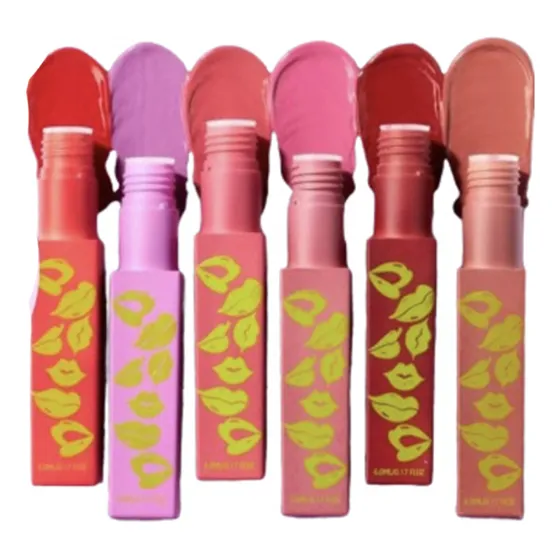Labial Líquido Matte Lip Gloss Mely Por Mayor Por 6 Colores