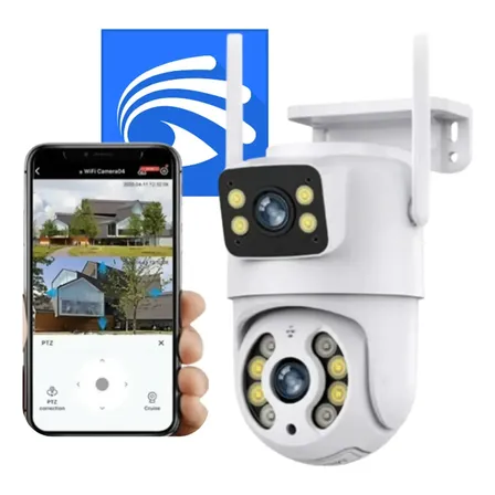 Câmera Segurança Externa Lente Dupla Wifi Yoosee Prova Dágua Branco