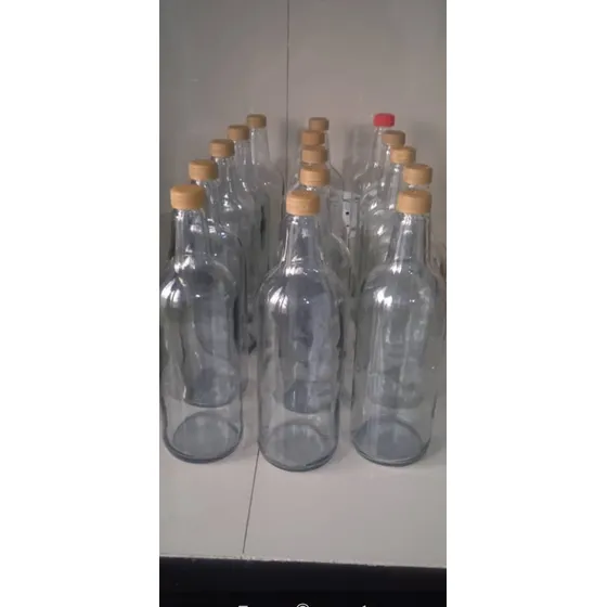 Botellas De Vidrio Tipo Española De 1 Litro Con Tapa