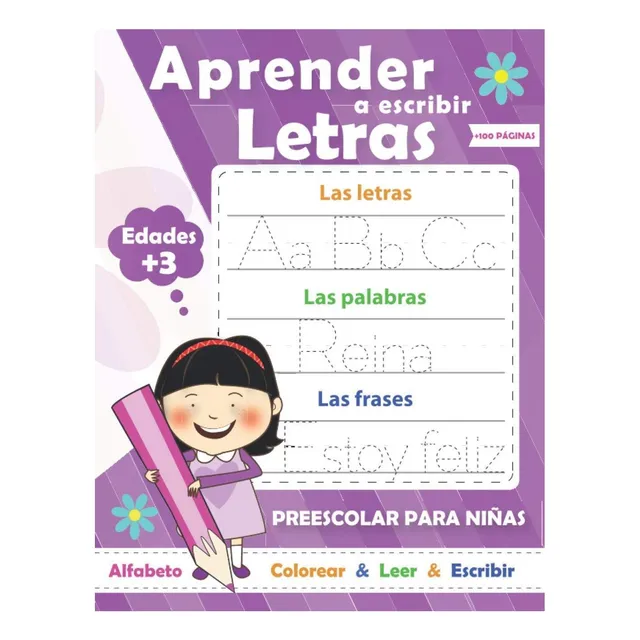 Libro: Aprender A Escribir Letras Para Niñas: Perfecto Para