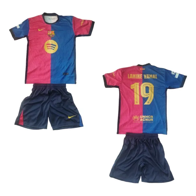 Nuevo Conjunto Local Fc Barcelona Lamine Yamal Para Niños