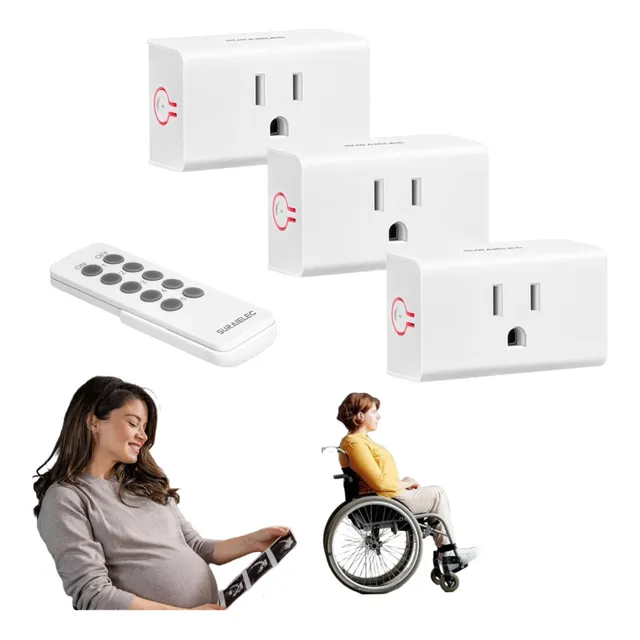 Toma Corriente Control Remoto Inalambrico Enchufe Set Kit X3