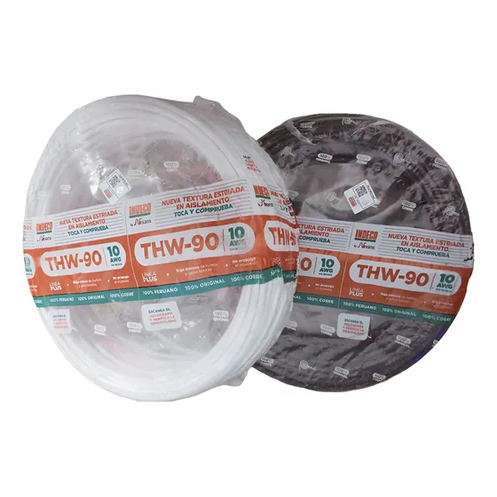 Indeco Thw-90 10 Awg Cable 100m Rollo 5,25 Mm2 1 Conductor
