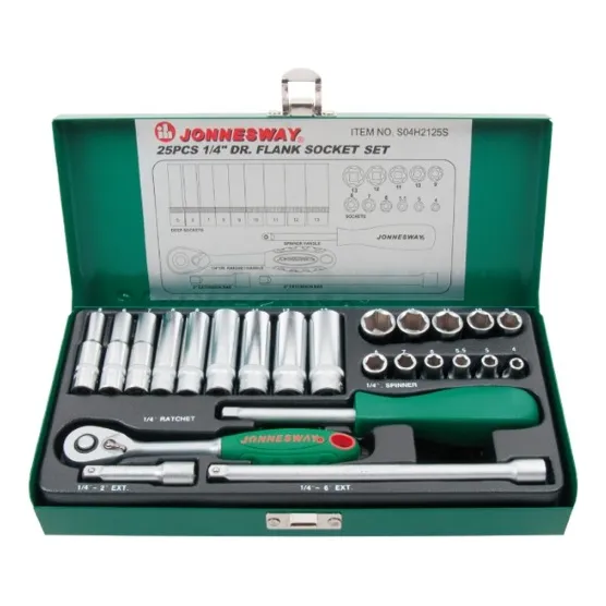 Juego De Dados Cortos Y Largos De 1/4 X 25pzs Mm Jonnesway