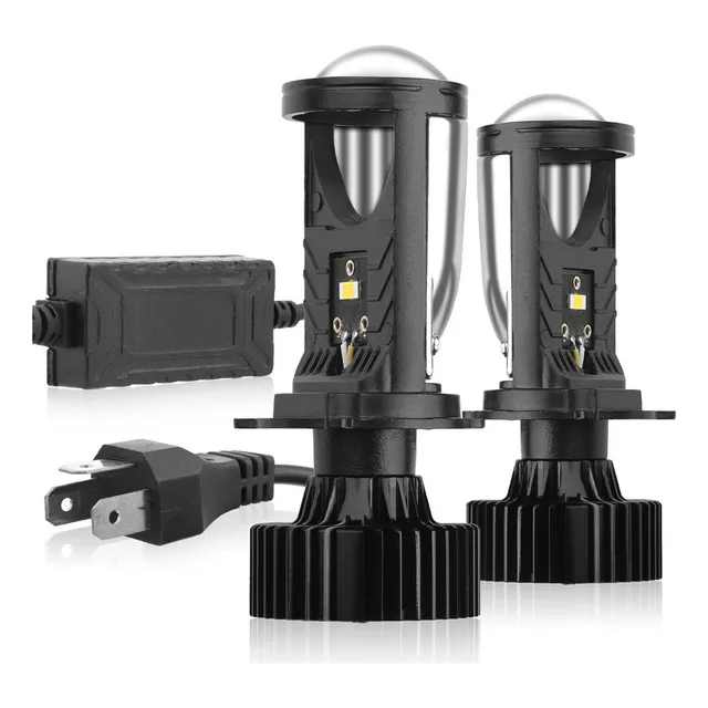 Qp-qp-farol Led De Carro Spotlight H4 9003 Hb2 Mini Projetor