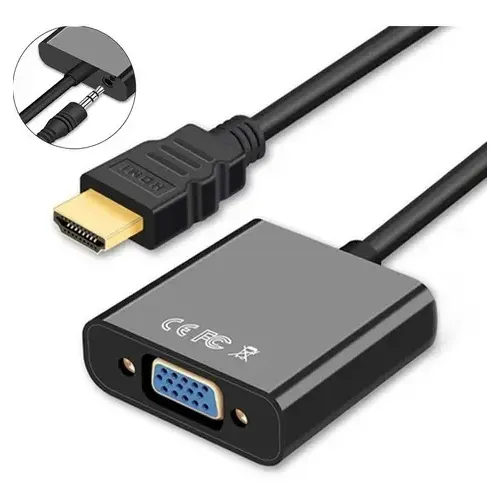 Adaptador Hdmi A Vga Con Cable De Audio De 3.5 Mm | Cuotas sin interés