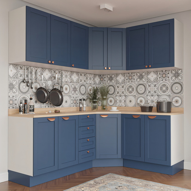 Cozinha Modulada 6 Peças Com Tampo 3 Aéreos E 3 Balcões Cozinha Modulada 6 Peças Com Tampo 3 Aéreos E 3 Balcões