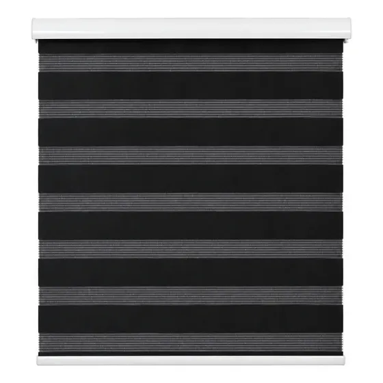 Cortina Roller Duo Zebra Día Y Noche 160 X 200 Cm Negro Guiza