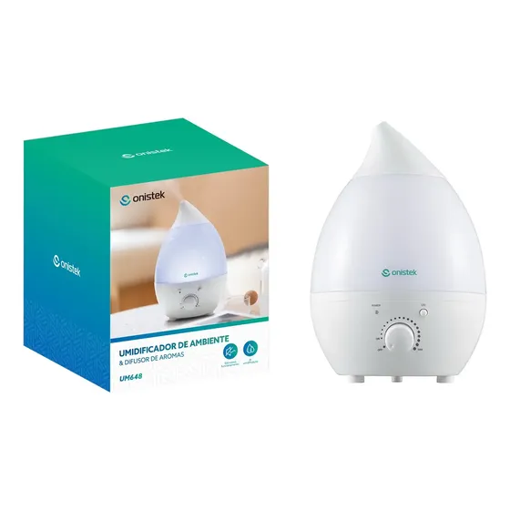 Umidificador De Ar Ambiente Ultrassônico 1,5l Cor Branco