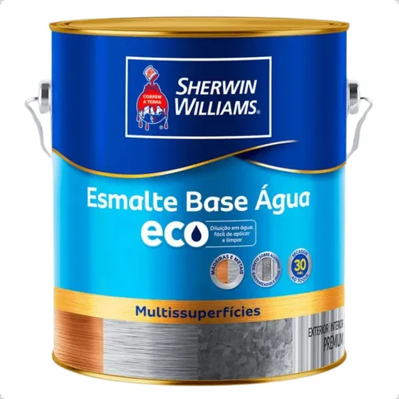 Tinta Madeira/metal Base Água Alto Brilho - Branco 3,6l