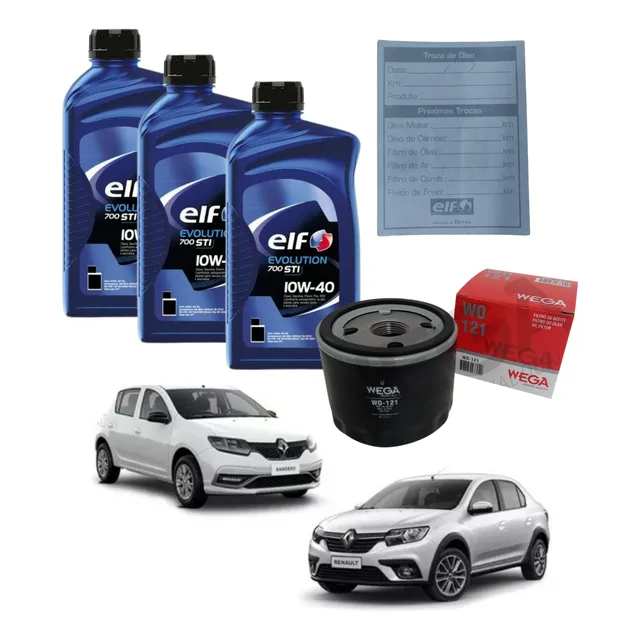Kit Troca Óleo Renault Logan/sandero 1.0 3 Cilindros 2017+