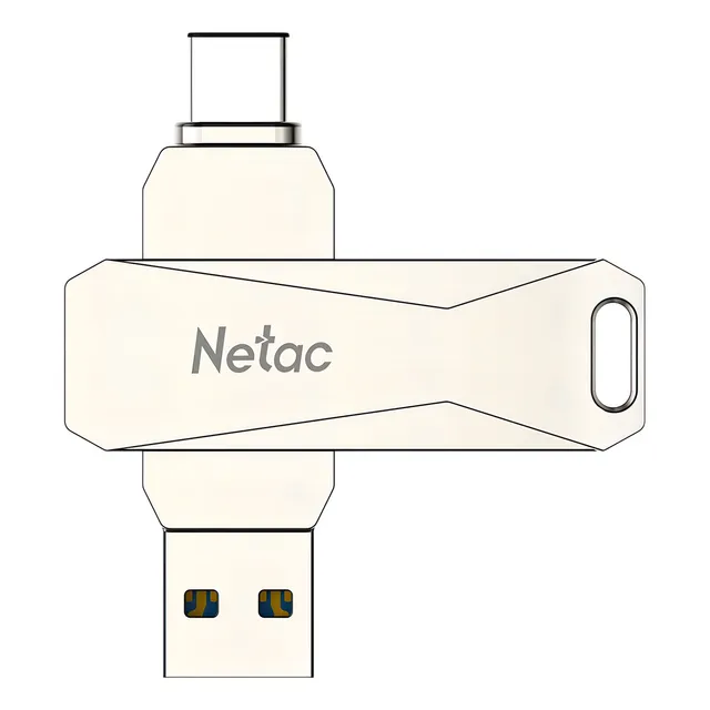 Pen Drive U782c de 128 GB con doble USB Tipoc Netac