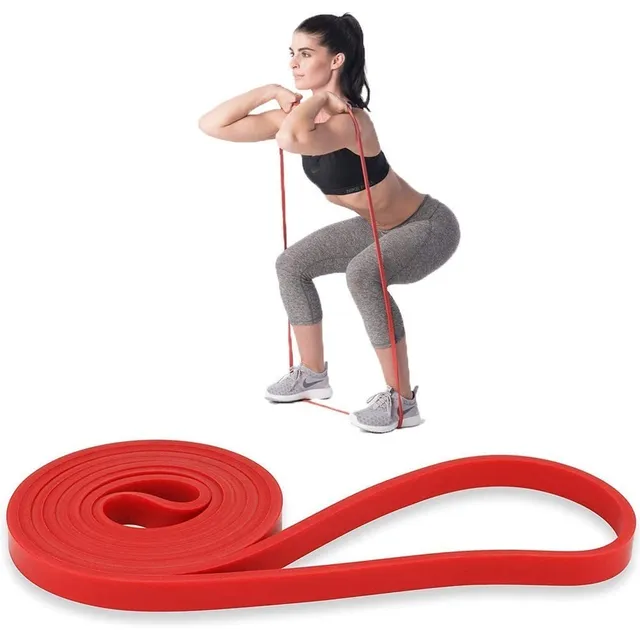 Banda De Resistencia De Ejercicio Roja Larga Gimnasio Cross