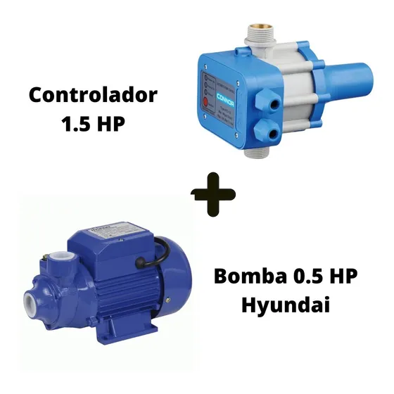 Bomba Periferica 0.5 Hp Hyundai + Controlador - Envio Gratis