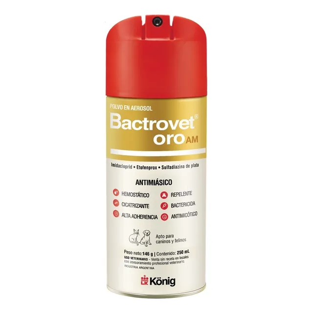 Bactrovet Oro 250ml Spray Matagusano Cicatrizante Repelente