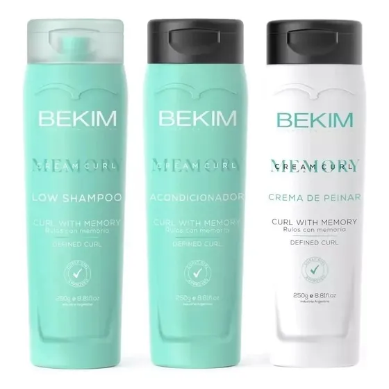 Kit Bekim Memory Curly Girl Rulos (sh+ Ac + Crema De Peinar)