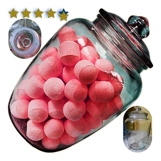 Bombonera Vidrio Grande Tapa Ancha Frasco Elegante 2200ml