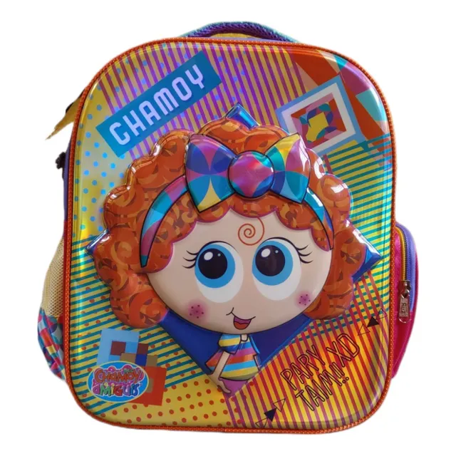 Mochila Escolar Infantil Kinder Chamoy Amiguis 3d Distroller Ruz