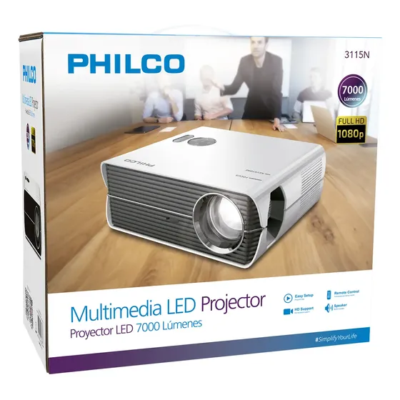Proyector Led Philco 3115n 7000 Lumenes Gris