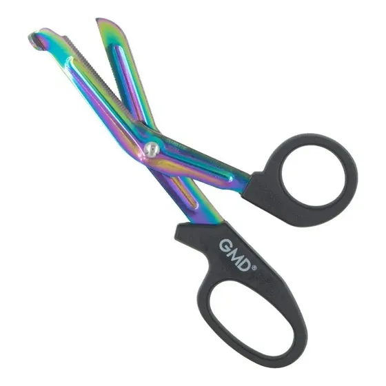 Tijera De Trauma Gmd Arcoiris + Marcación Láser Color Negro