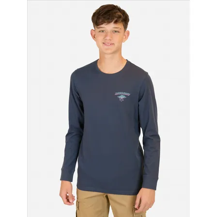 Polera Ml Tiki Power Azul Infantil Maui And Sons