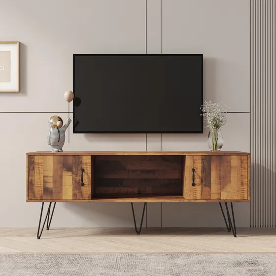 Rack Tv Nairobi Lcd Led Living Comedor Dormitorio Lcm Color Marrón