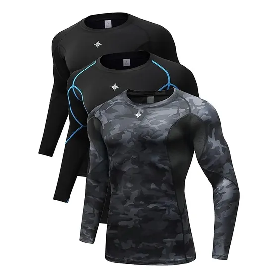 Camisas Manga Largas Compresión Importada Caballero 