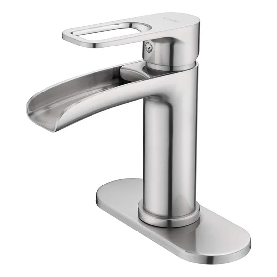 Grifo Mezclador Para Lavabo De Bano Con Cano En Cascada D...