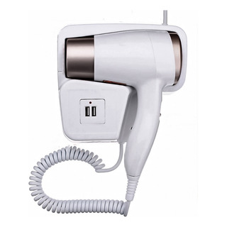 Secador De Parede Spa Turbo 1300w Cor Branco 110v/220v C/usb Secador De Parede Spa Turbo 1300w Cor Branco 110v/220v C/usb