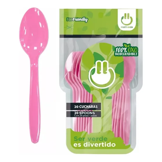 Cuchara Desechable De Plástico Marca Party Is On - 40 Piezas