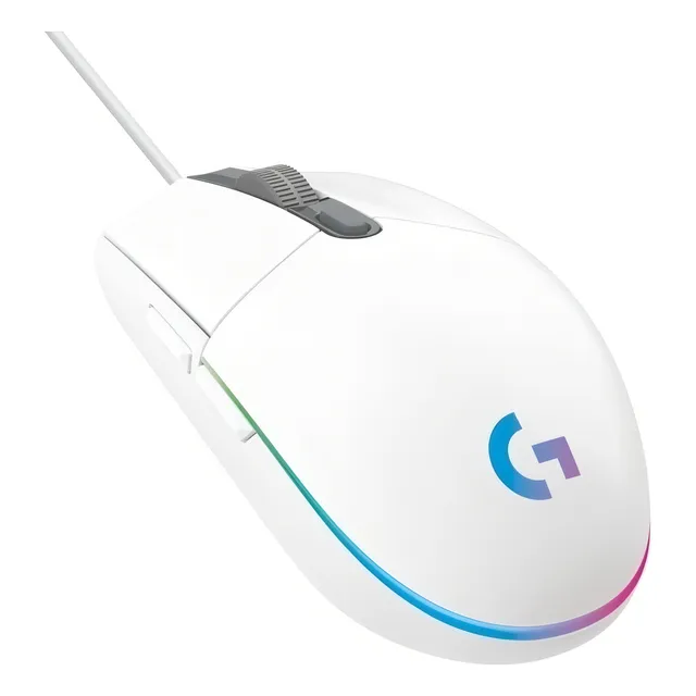 Mouse gamer de juego Logitech GG Series G203 Lightsync blanco