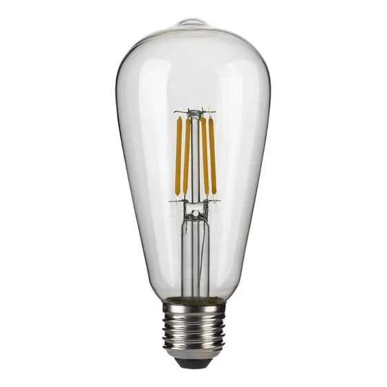 Ampolleta Led Vintage Filamento 6w E27 Luz Fria 6500k Luz Blanco Frío