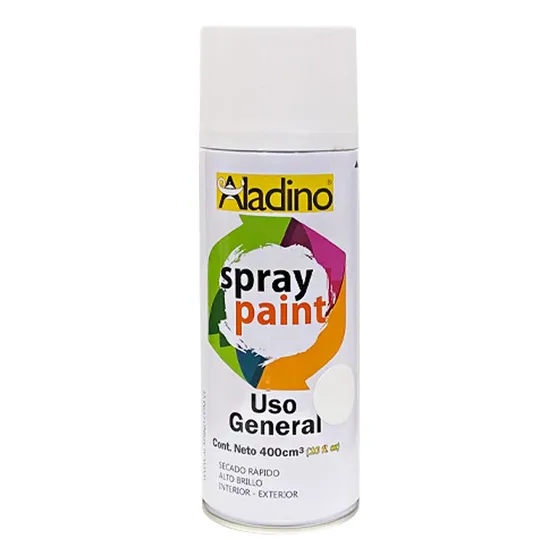 Pintura En Spray Acrílica Aladino Uso General 400cc