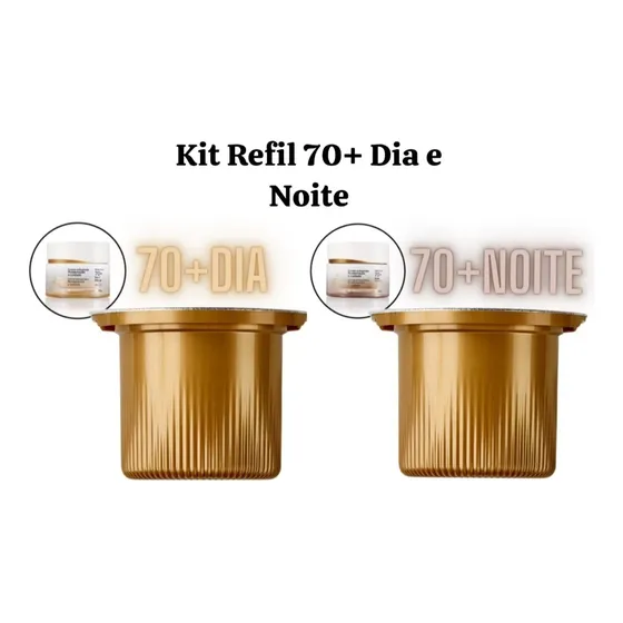Kit Refil Chronos Derma  Antissinais 70+ Dia E Noite Natura Todo Tipo De Pele Dia/noite