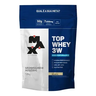 Max Titanium Top Whey 3w - Mais Performance - 1,8kg - Sabor Baunilha Max Titanium Top Whey 3w - Mais Performance - 1,8kg - Sabor Baunilha
