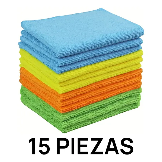 Paño Absorbente Pañito Pañuelo Microfibra Limpieza Pulir X15