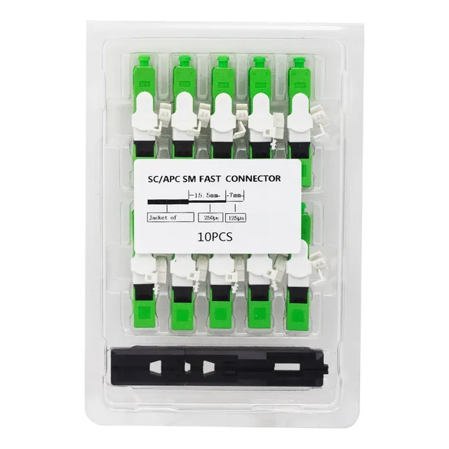 Conectores Rápidos Tipo Sc/apc X Set 10 Und. Fibra Óptica