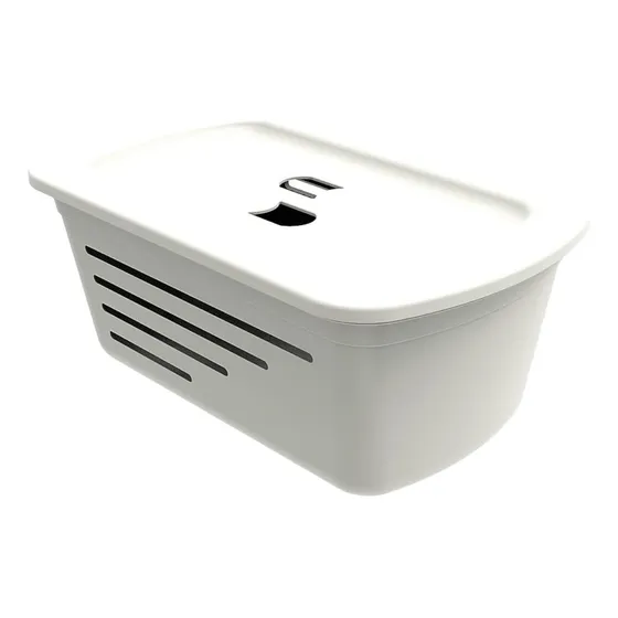 Canasta Organizadora Soprano 5l Hielo Con Tapa