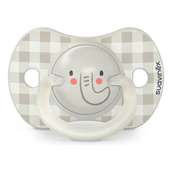 Pack 2 Chupetes 6-18m Fisio Sx Pro - Nocturnos Suavinex Color Gris Período De Edad 6-18 Meses