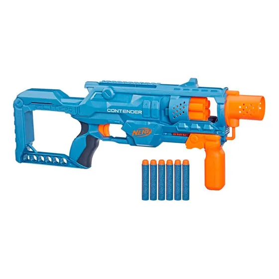 Nerf Elite Lanzador  6 Dardoss 2.0 Contender Hasbro