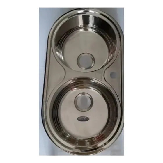 Fregadero Lavaplatos Doble Redondo 84x44cm Fermetal