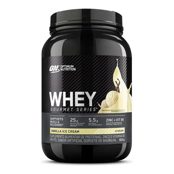 Suplemento Alimentar Whey Gourmet Series Sabor Baunilha 900g Optimum Nutrition