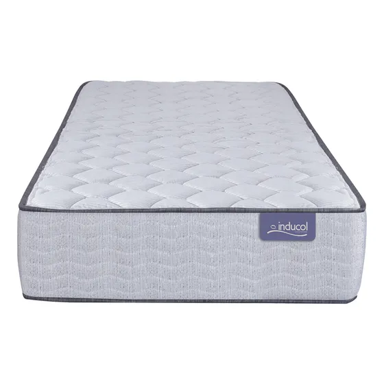 Inducol Espuma Vinson colchón color gris 1 1/2 plaza 100cm y 190cm espuma de alta densidad