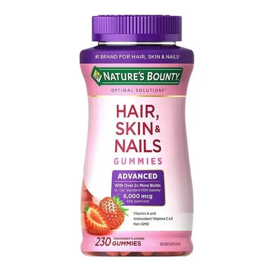 Gominolas Nature Bounty De 6000 Mcg Para Cabello, Piel Y Uña