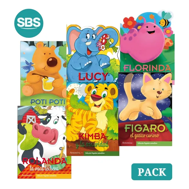 Pack Pequeños Animalitos (mayuscula) - 6 Libros