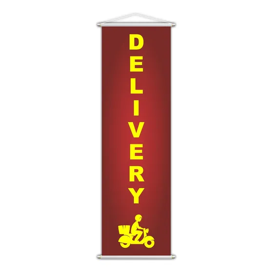 Banner Delivery  Ao Cliente Serviço 100x30cm
