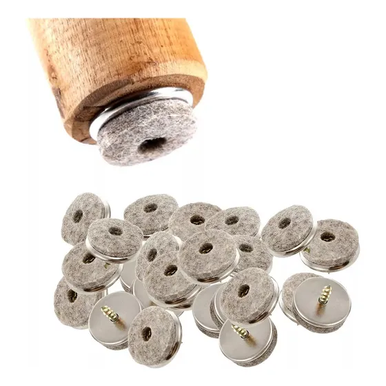 24 Deslizadores Con Clavo Para Muebles De 28 Mm